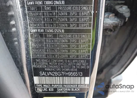 2015 Land Rover Range Rover Evoque Pure from USA, damaged, VIN SALVN2BG7FH956513